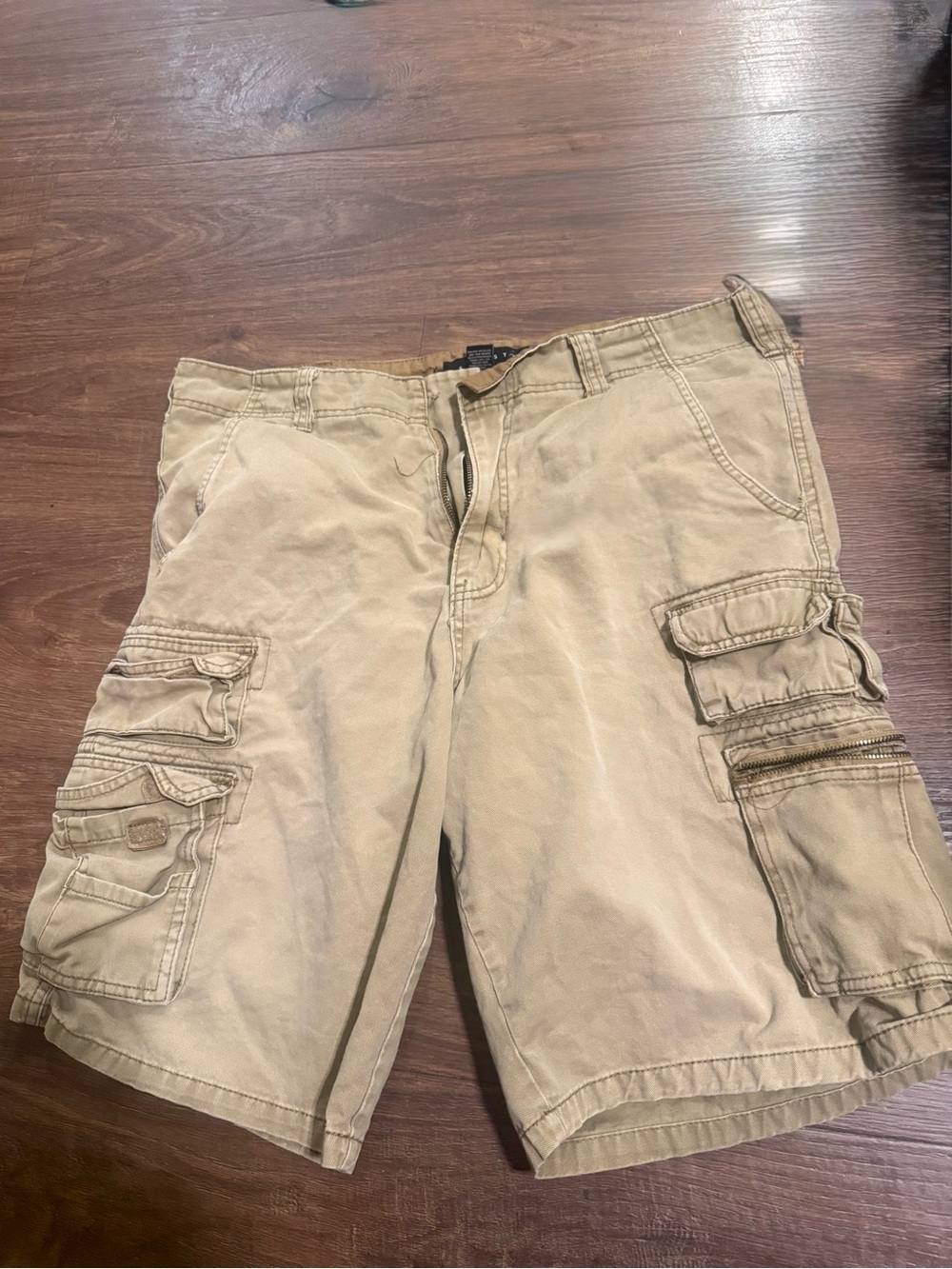 Mango Men's Cargo Shorts in Beige